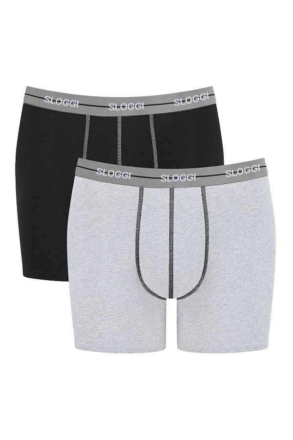 SLOGGI-2er-Pack Herren Boxershorts – kurzes C2P-Panel, Baumwolle-Start 1