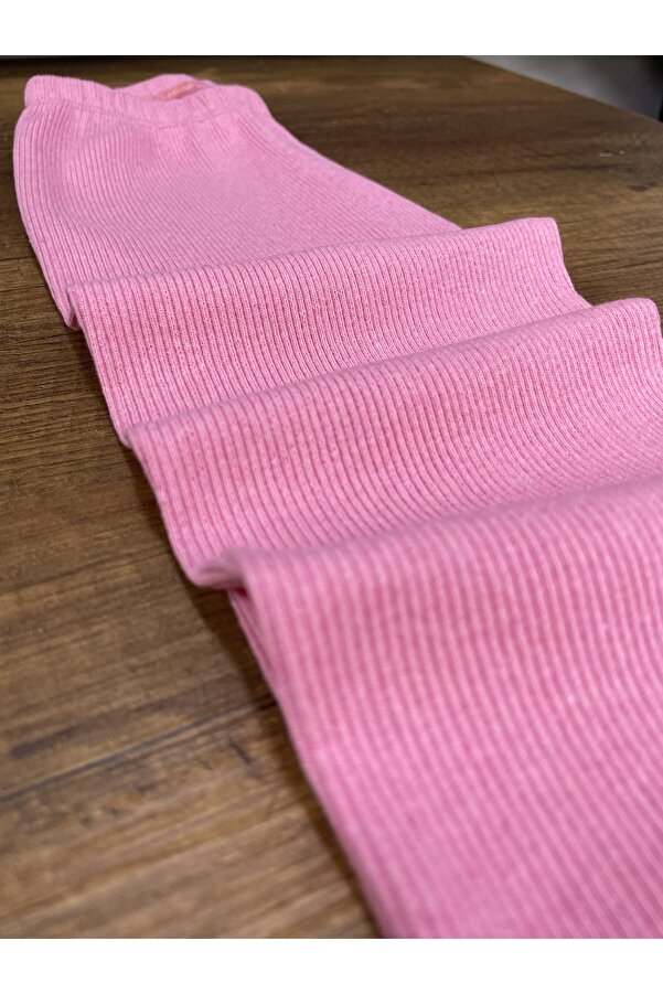 Berat moda Esnek Fitilli Kumaş Pembe Kız Çocuk Tayt