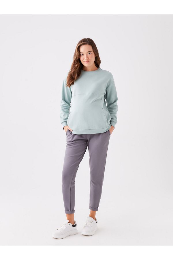 LC Waikiki-LCW Rovné těhotenské tepláky Jogger s břišními panely 1