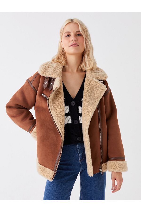 Suede look coat on sale