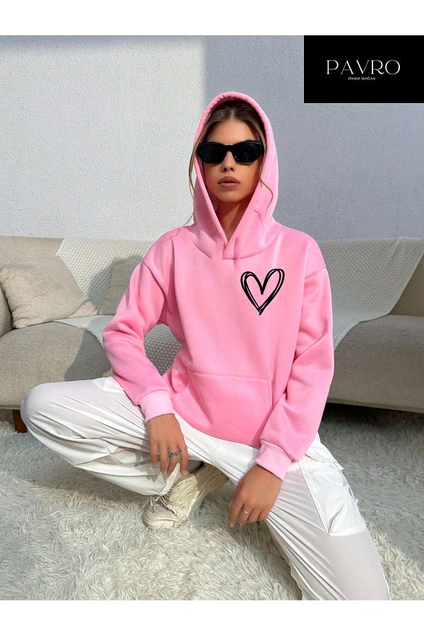 MAD COLLECTİON-Hanorac oversize dama - imprimat INIMĂ 1