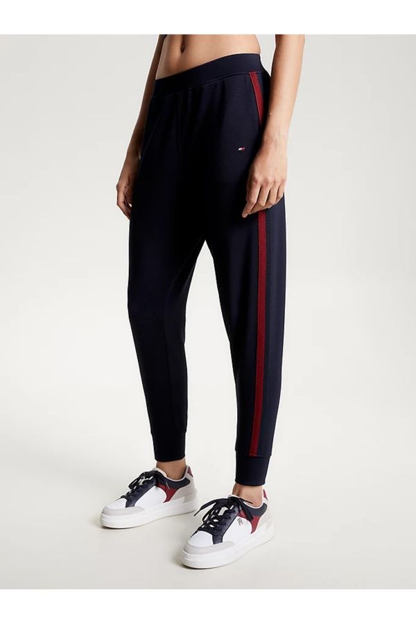 Joggers with Contrast Striped Taping