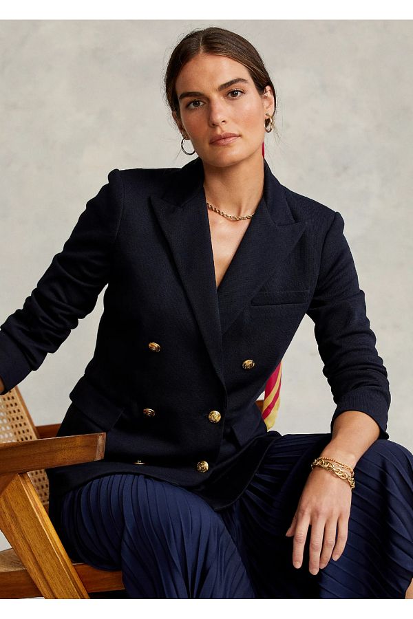 Ralph Lauren Knit Double Breasted Blazer Trendyol