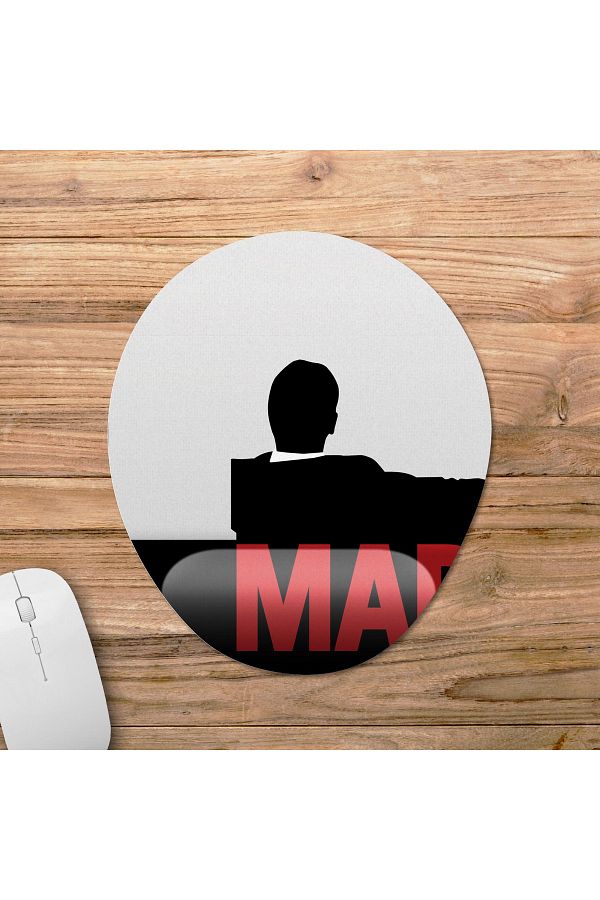 Pixxa-موديل لوحة ماوس مدعومة للمعصم للرجال من Mad Men - 2 بيضاوي 1
