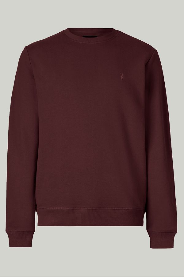 COMB NE M CHA L Burgundy Color Basic Crew Neck Relaxed Regular Men s Sweatshirt Trendyol