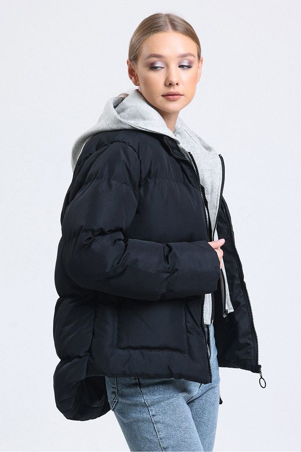 Women's asymmetrical puffer coat deals
