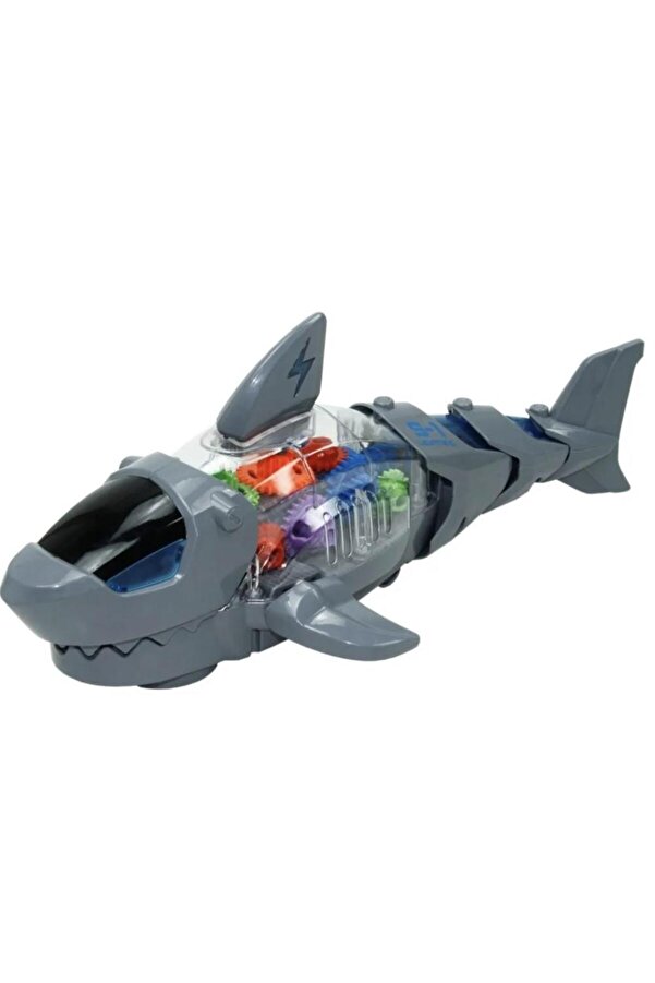 VARDEM OYUNCAK Müzikli Sesli Işıklı Şeffaf Robot Köpek Balığı