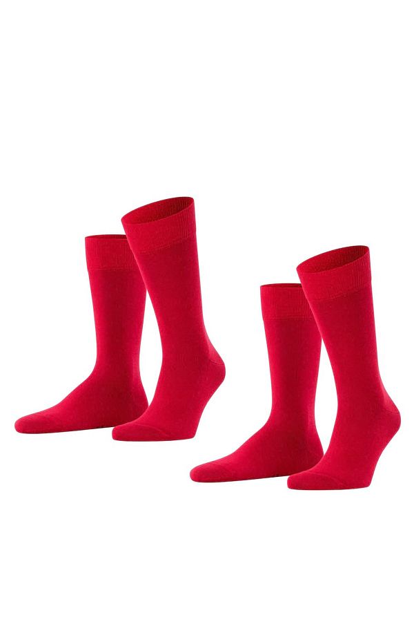 FALKE-2er-Pack Herren-Socken – Happy & Kurz Baumwolle-Socken 1