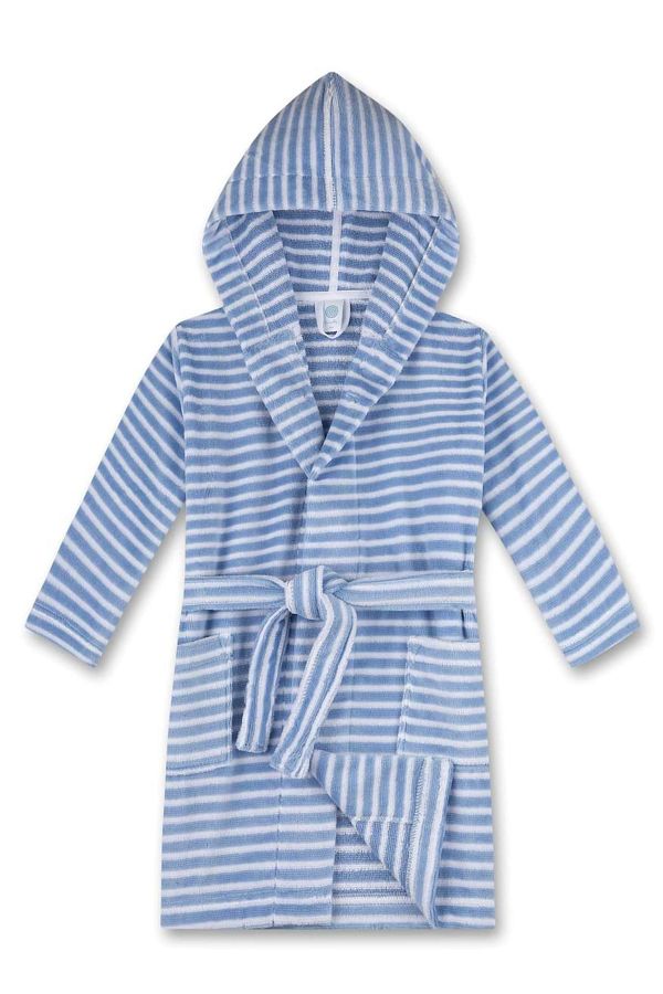 Sanetta-Kinder Bademantel - Bademode, Baumwolle, Kapuze, Tasche, Streifen 1