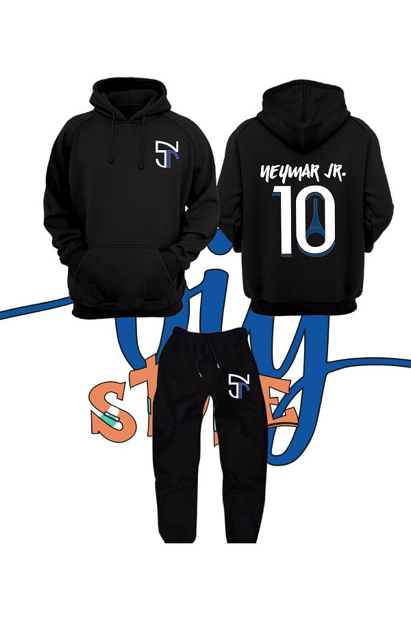 Biy Store Neymar number 10 Paris jersey printed unisex hooded sweatshirt tracksuit t Trendyol