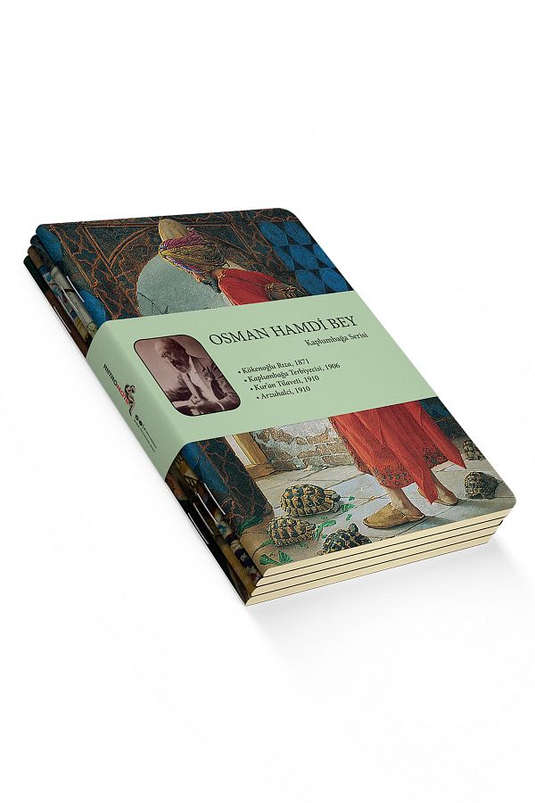 retronote-Osman Hamdi Bey 4-Piece Notebook Set 3 - Turtle Series - Unlined - 64 Pages - 14x21cm 1
