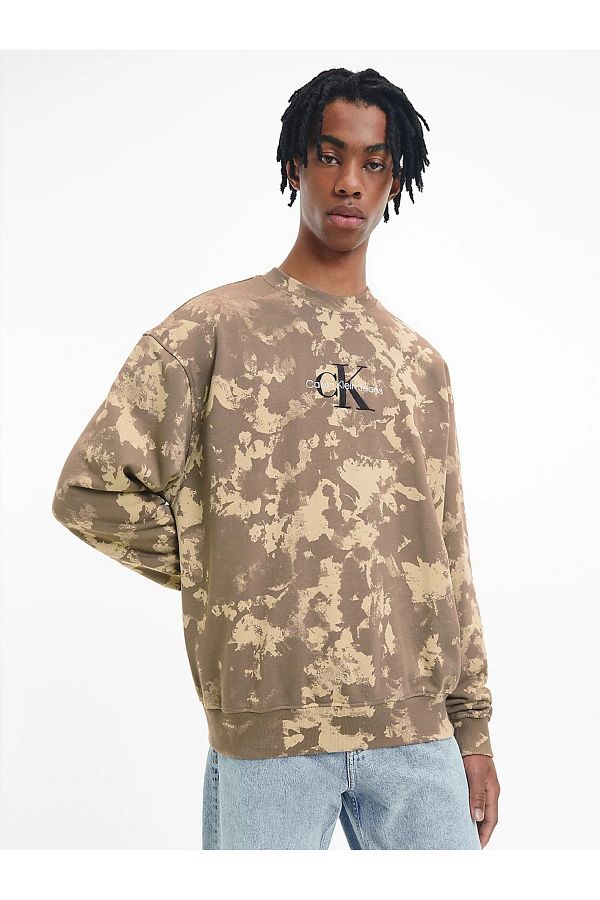 Calvin Klein jeans CAMO CREW NECK UNISEX Sweatshirt Trendyol
