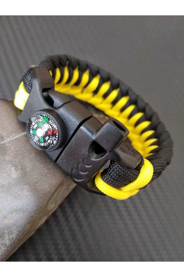 hobi outdoor Paracord Genoese Model Survival Bracelet with Compass and Fire Starter Trendyol