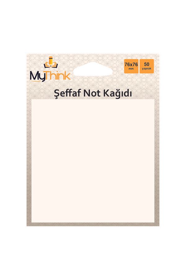 My Think-Transparent Sticky Note Paper 76x76 mm 50 Sheets Post-It 1