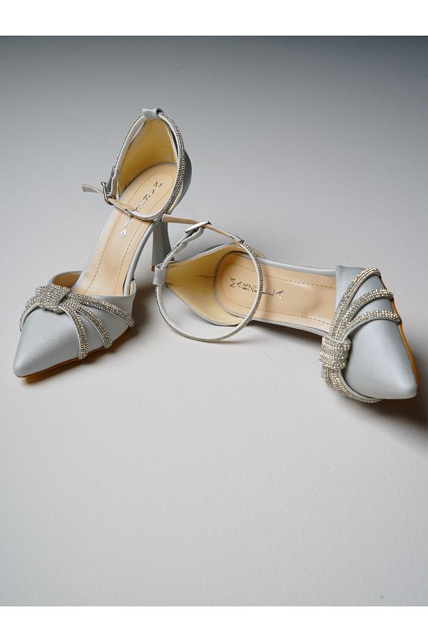 Silver dress heels evening cheap