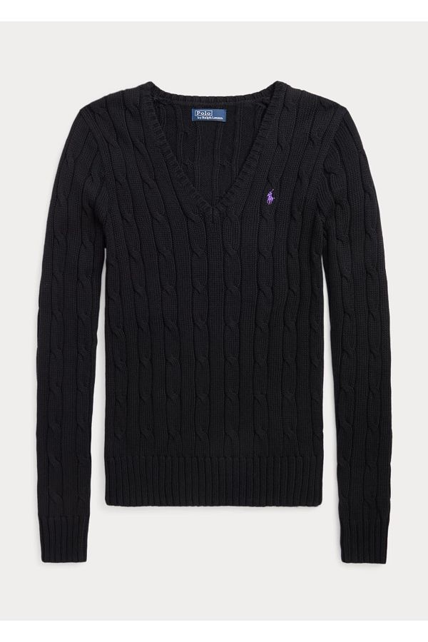 Ralph Lauren Cable Knit Cotton V Neck Jumper Trendyol