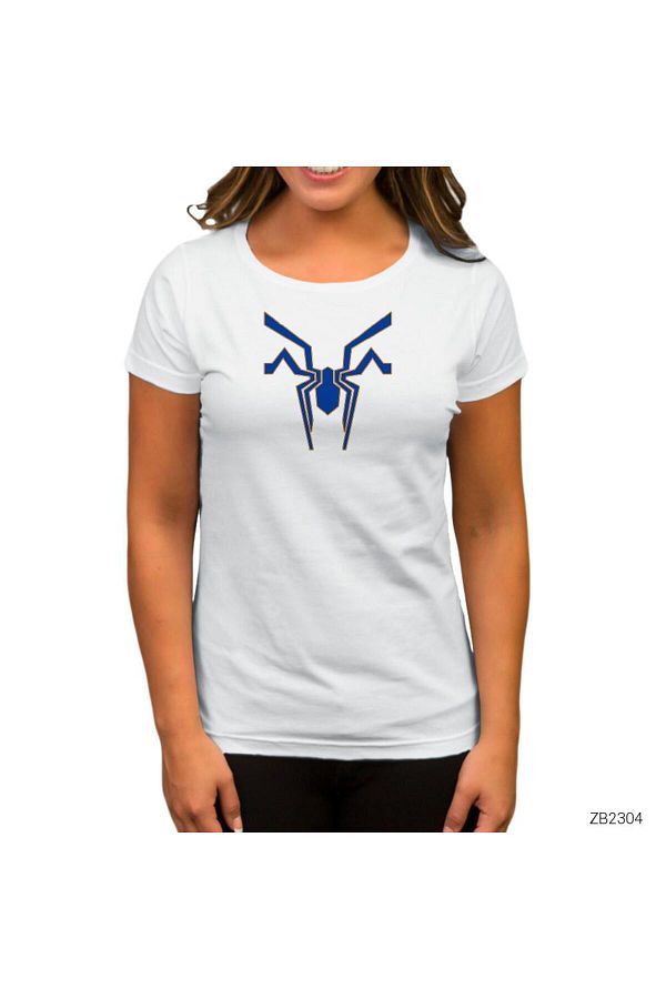 Anonim Moda SpiderMan 2019 White Women s T Shirt Size M New Costume Trendyol