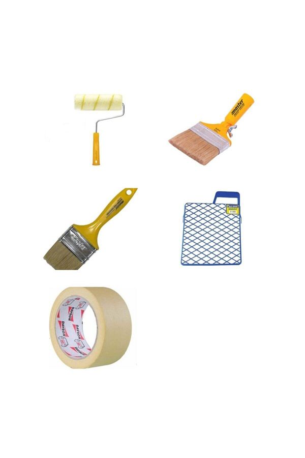 KL HOME-Paint Set=robot Brush+cut Brush+roll+roll Grid+paper Tape 1