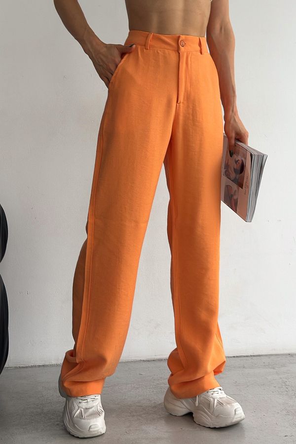 FEMELLE-Women's New Season Modal Fabric Wide Leg High Waist Trousers 1