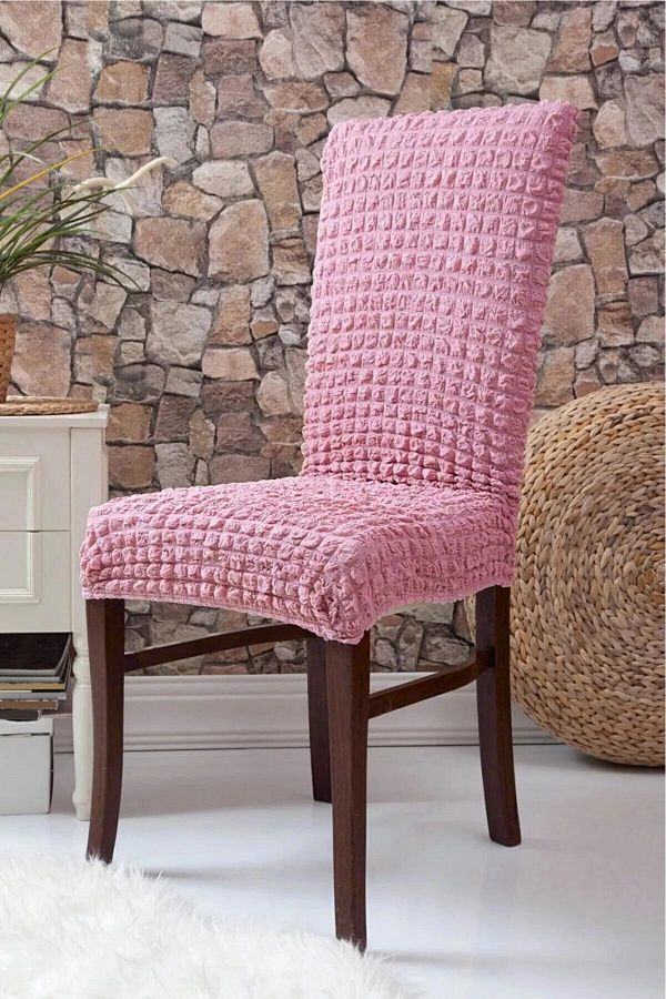 FurkanTicaret Wrapped Fabric Stretch Chair Cover. 6 Rubber Washable Standard Chair Covers. Trendyol