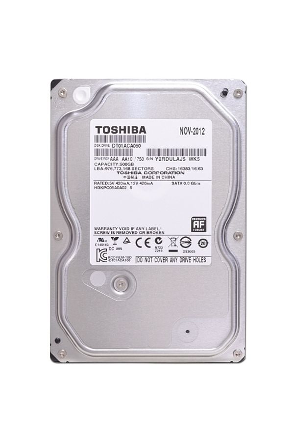 Toshiba DT01ACA050 500GB 3.5 7200 Rpm SATA3 32MB Hard Disk Trendyol