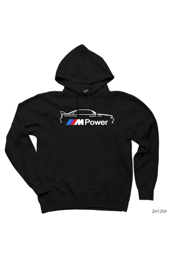modacreatezepplin BMW M Power Black Hooded Sweatshirt Hoodie Trendyol
