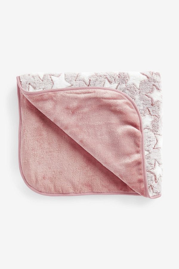 Next Baby Pink Star Patterned Fleece Blanket Trendyol
