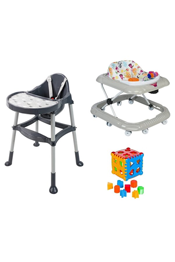 4KİDS Pratik Bebek Mama Sandalyesi Bebek Yürüteci Müzikli Işıklı Yürüteç Örümcek Bultak Hediyeli