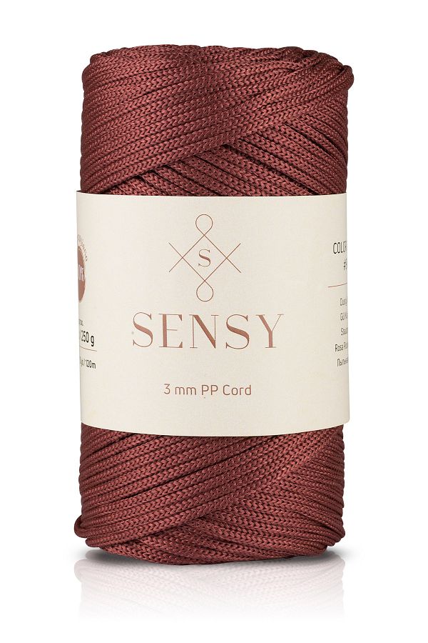 SENSY-Polyester Macrame Thread 3 Mm 250 Gram Macrame Thread Dried Rose 120 Meters Supla Thread And Bag Thread 1
