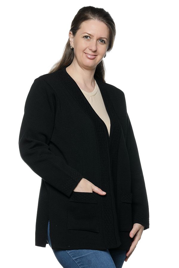 GLCN by Gulcan Black V neck Buttonless Knitwear Cardigan Mother Cardigan Trendyol