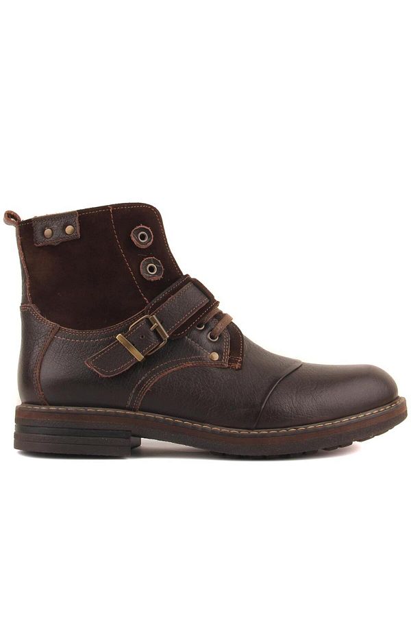 Sail Lakers Brown Leather Men s Boots Trendyol