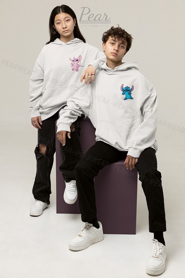 Pear Wear-Lilo Stitch Printed Couple Sweatshirt Unisex Oversize Lover Team Hoodie 1