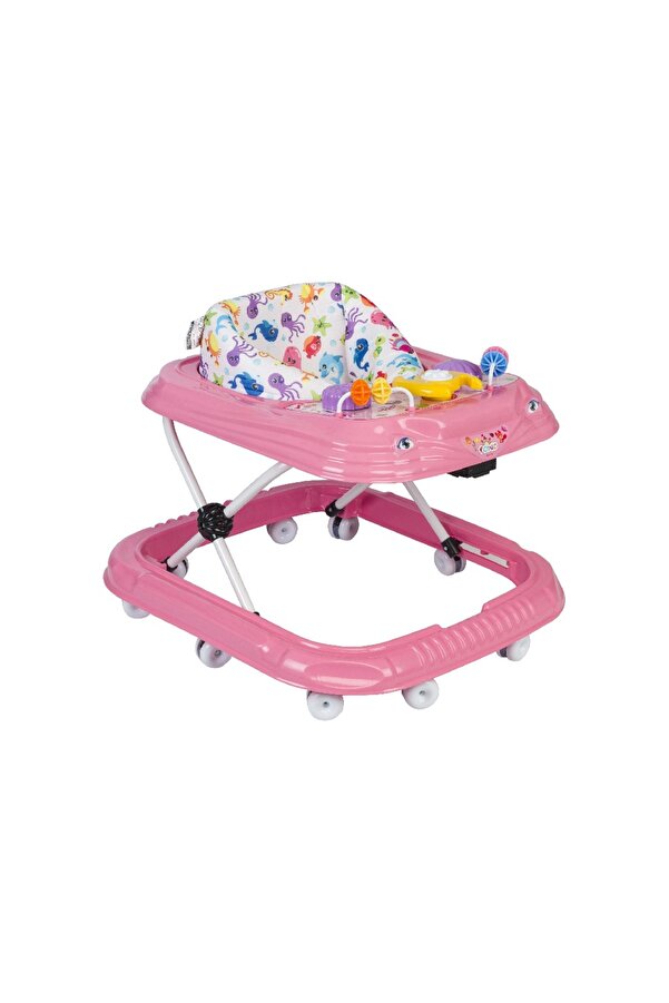 4KİDS 4kids Poino Yürüteç Bebek Yürüteci Örümcek 10 Teker Yürüteç Kornalı Bebek Yürüme Yardımcı