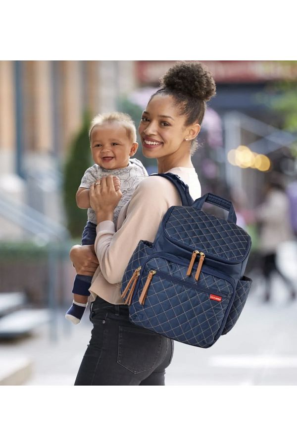 Skip Hop Baby Diaper Backpack Dark blue Textile Trendyol