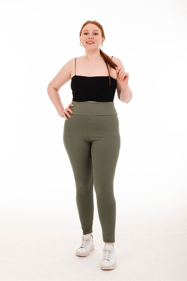 Ribbed tights plus size top