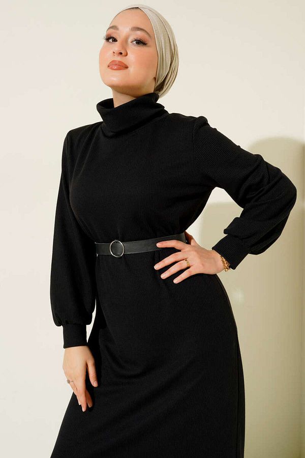 Wrap dress with turtleneck outlet