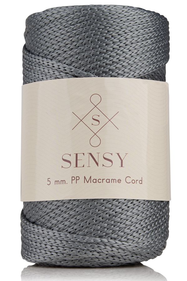 SENSY-5 مم - 400 جرام خيط بوليستر مكرامية رمادي 95 متر خيط بوليستر مكرامية حبل إضافي وخيط حقيبة 1