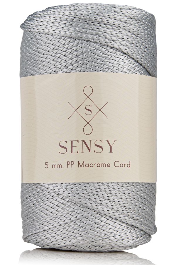 SENSY-5 Mm - 400 gr Polyester Macrame Thread Light Gray 95 M Polyester Macrame Thread Suppla Rope And Bag Thread 1