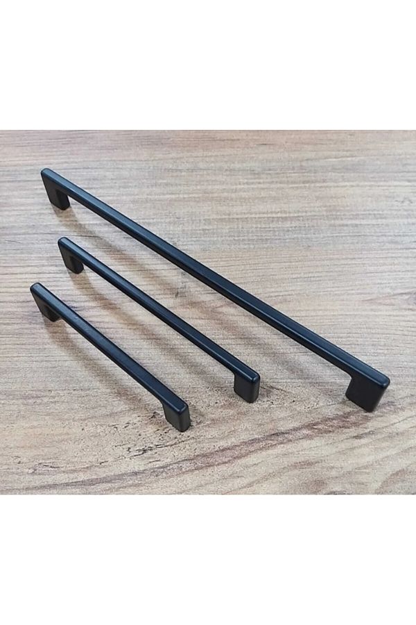 ARON-( 2 PCS ) THIN ŞEREF HANDLE BLACK 96 TV UNIT CONSOLE DRAWER DRAWER KITCHEN CABINET DOOR HANDLE 96mm 1