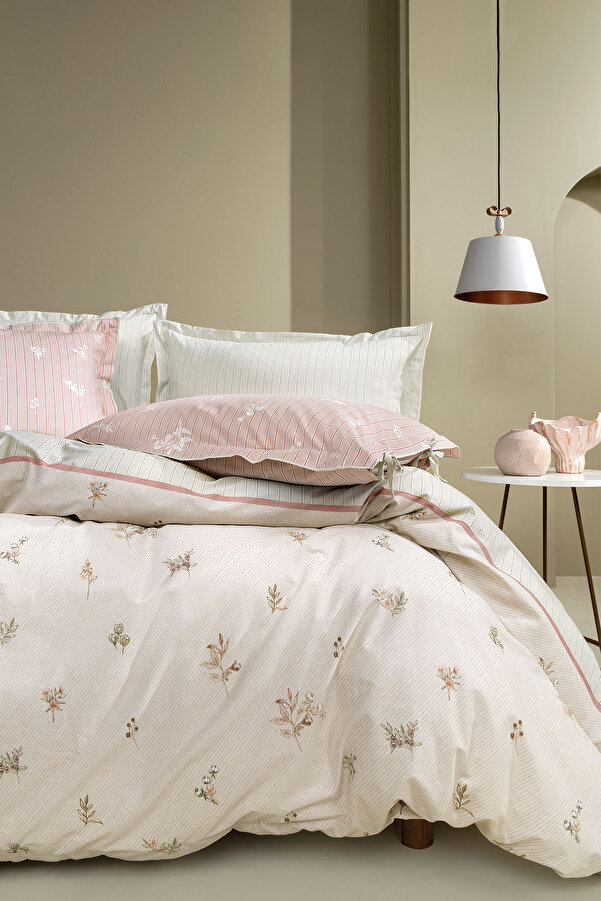 Yataş Teny Çift Kişilik %100 Pamuk Ranforce Nevresim Takımı - Bej