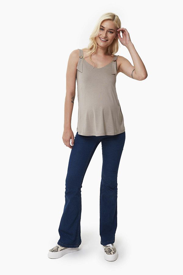 Style The Bump-Emery Button Detailed Pregnant Undershirt 1