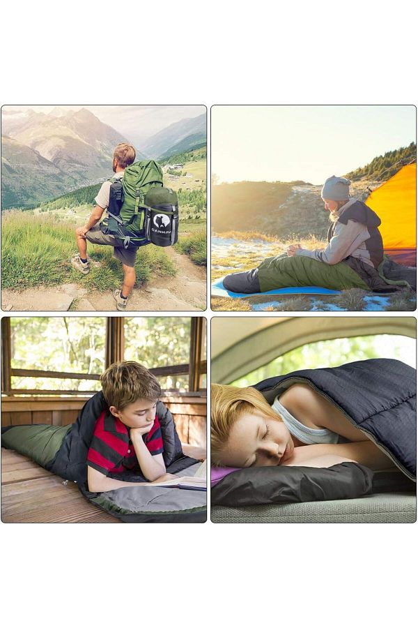 CANWAY 4 Seasons Rectangular Sleeping Bag Compression and Waterproof Trendyol