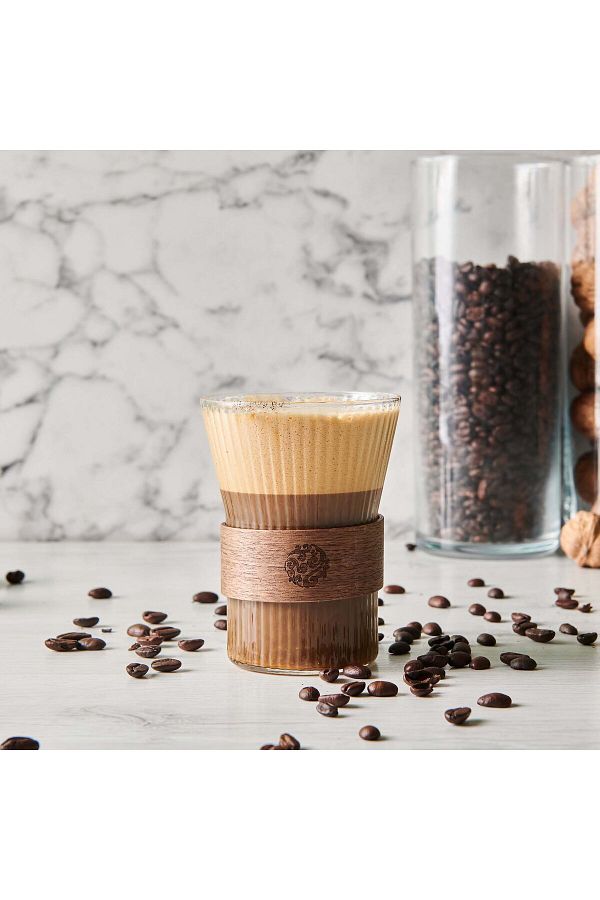 Tohana-320 ml Striped Glass Cup 1