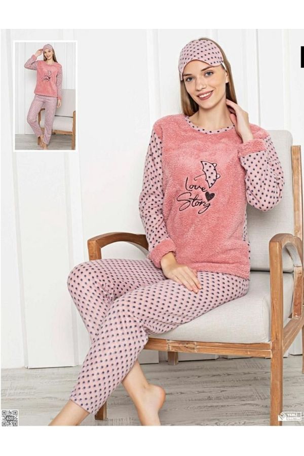 Plush fleece pajama set deals