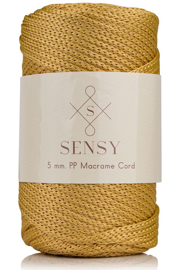 SENSY-5 Mm - 400 gr Polyester Macrame Thread Mustard 95 M Polyester Macrame Thread Suppla Rope And Bag Thread 1
