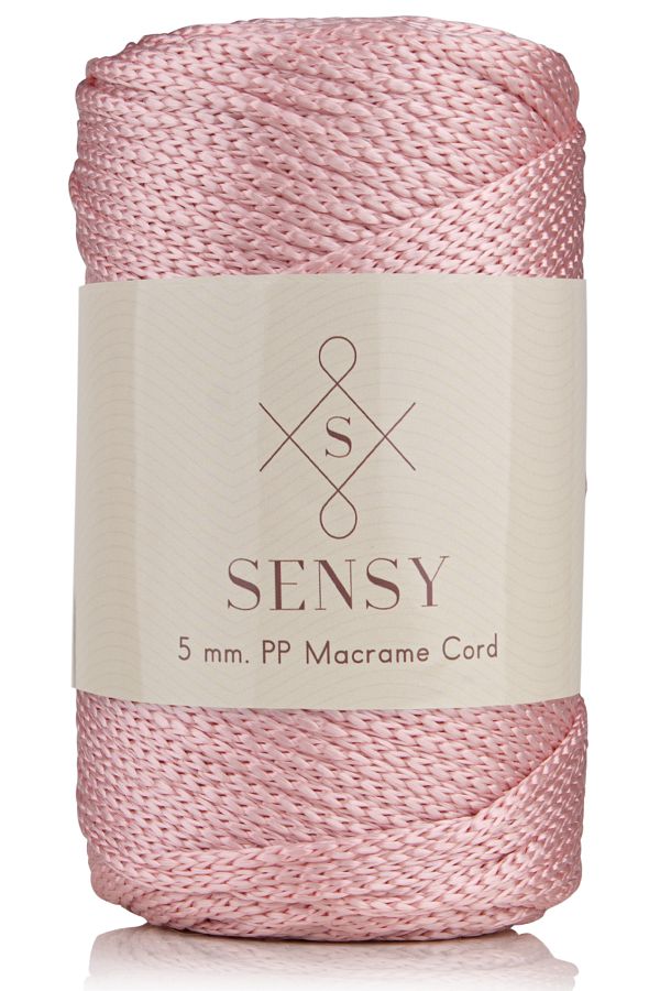 SENSY-5 Mm - 400 gr Polyester Macrame Thread Pink 95 M Polyester Macrame Thread Suppla Rope And Bag Thread 1