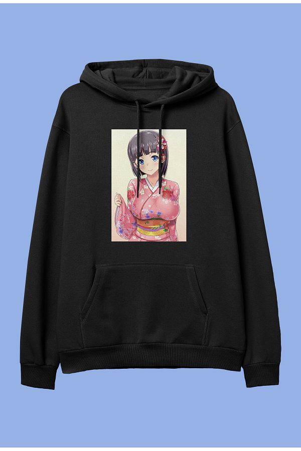 ZOKAWEAR Sword Art Online Kirigaya Suguha Leafa anime character printed hooded sweatshirt hoodie Trendyol