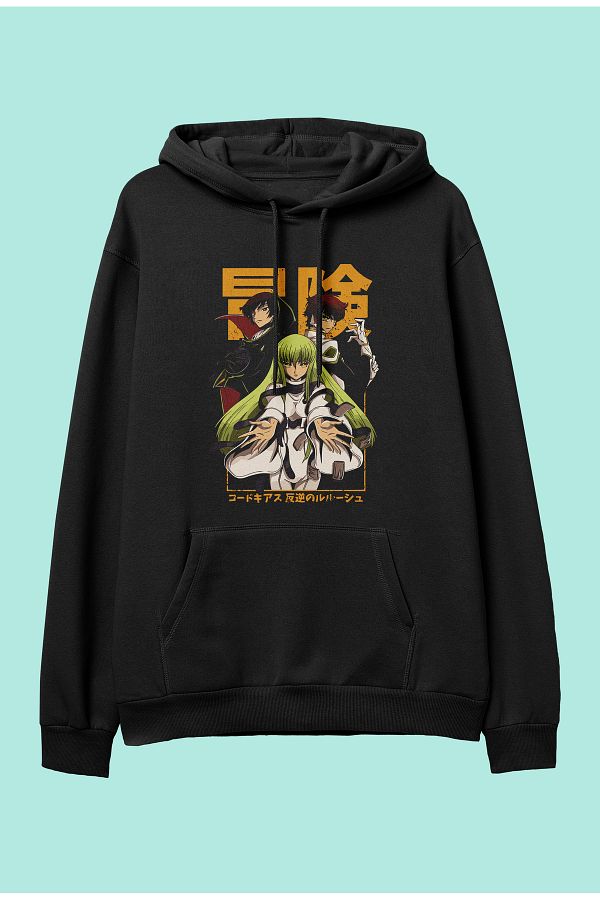 ZOKAWEAR code geass anime character printed hooded sweatshirt hoodie Trendyol