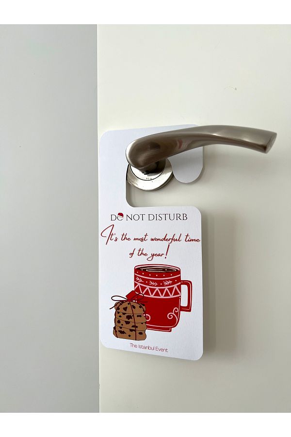 The Istanbul Event-New Year/New Year Themed Door Handle Hanger - It's The Toast Wonderful Time Of The Year - Do Not Disturb 1