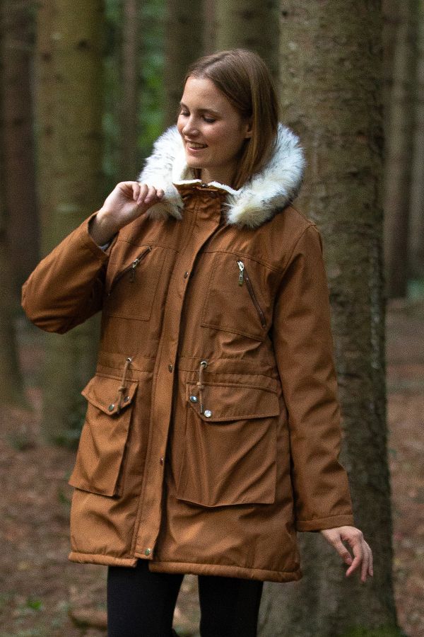 Waterproof fur coat on sale